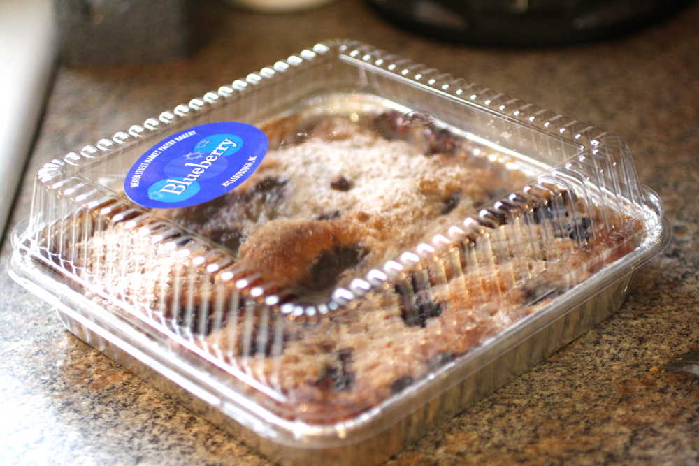 Blueberry brioche coffeecake