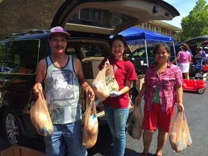 delivering food to families