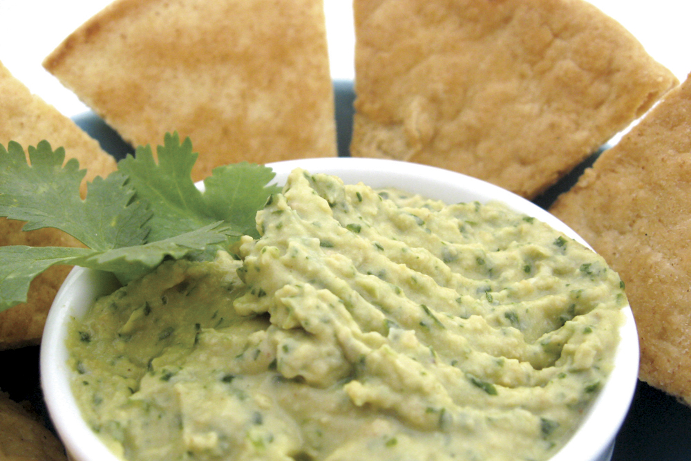 Lemon cilantro hummus