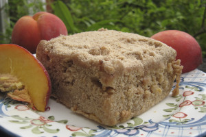 Peach coffeecake