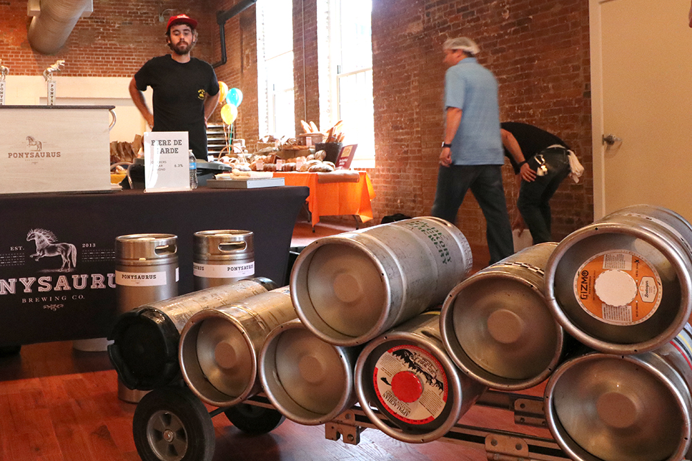 beer kegs at Curds & Crafts event
