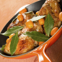 chicken in pan