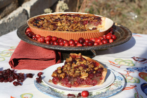 Cranberry walnut tart