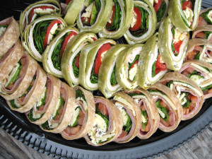 pinwheel finger sandwiches