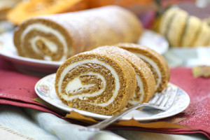 Pumpkin roll cake