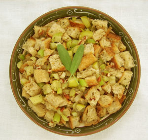 bowl of stuffing