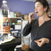 Carolyn eats almonds