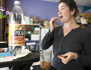 Carolyn eats almonds