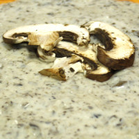 mushrooms on soup