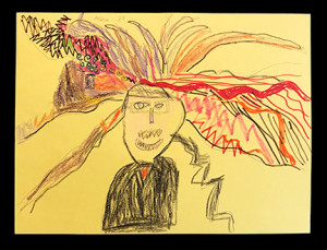 artwork with wacky hair