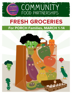 poster with bag of vegetables