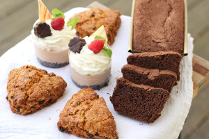 plate full of pastries