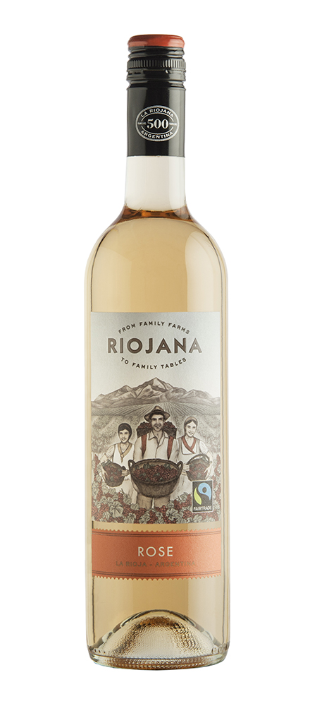 Riojana wine bottle, rose