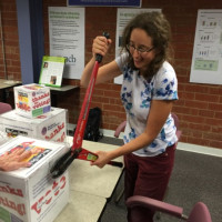 Amy opening voting box with bolt cutters