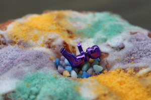 king cake with plastic baby