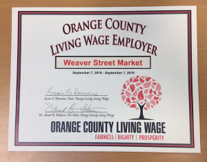 certification of living wage employer