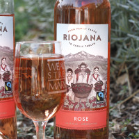 bottle of Riojana rose