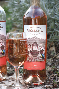 bottle of Riojana rose