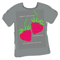 tee shirt with strawberries
