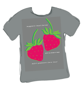 tee shirt with strawberries