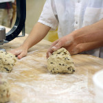 shaping irish soda bread
