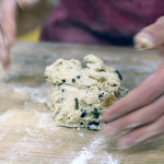 shaping irish soda bread