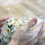 shaping irish soda bread