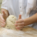shaping irish soda bread
