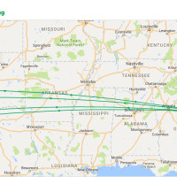 map showing T-shirt supply chain