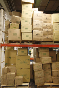 boxes in the ECO storage area