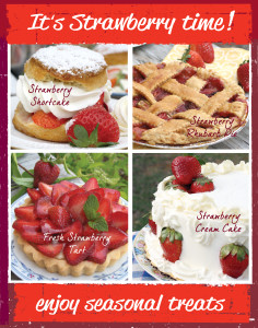poster of strawberry pastries