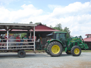 tractor pulling wagon