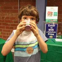 kid drinking smoothie