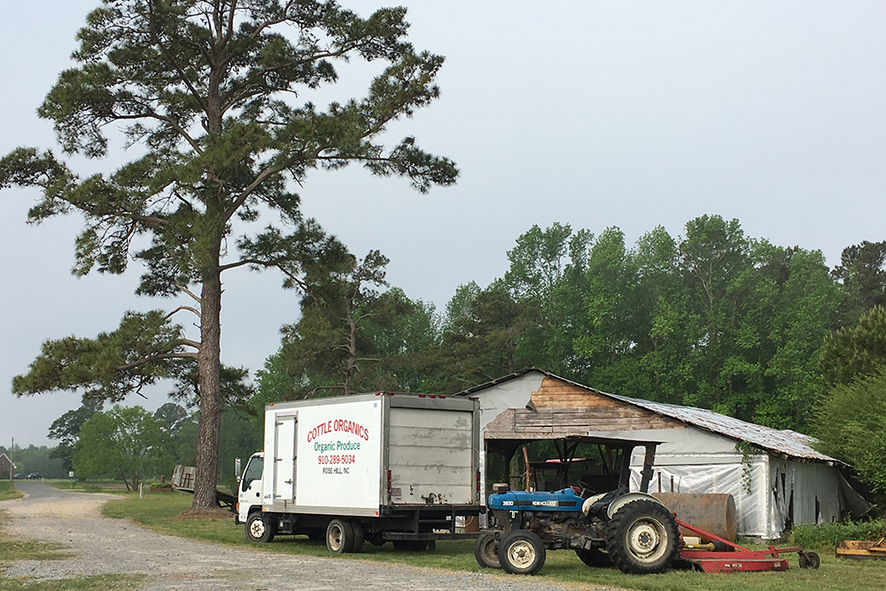 delivery truck at Cottle Organics