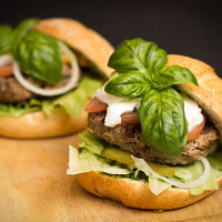 hamburger with toppings