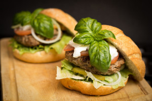 hamburger with toppings
