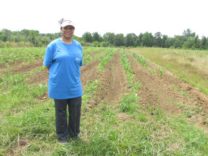 Tonya with her fields
