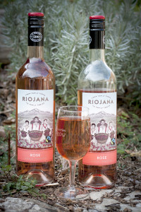 bottles of rose wine