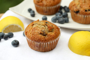 blueberry muffin with lemons