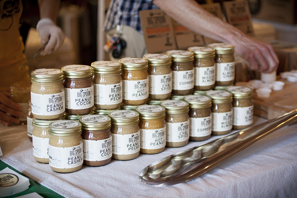 nut butter jars at Curds & Crafts