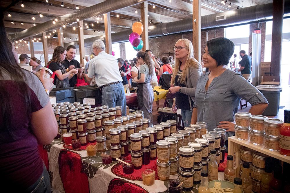 Jam jars at Curds & Crafts