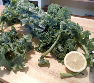 kale on cutting board