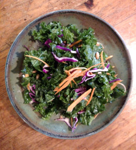 kale salad on plate