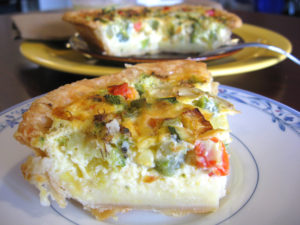 slice of quiche