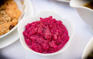 bright pink relish in bowl