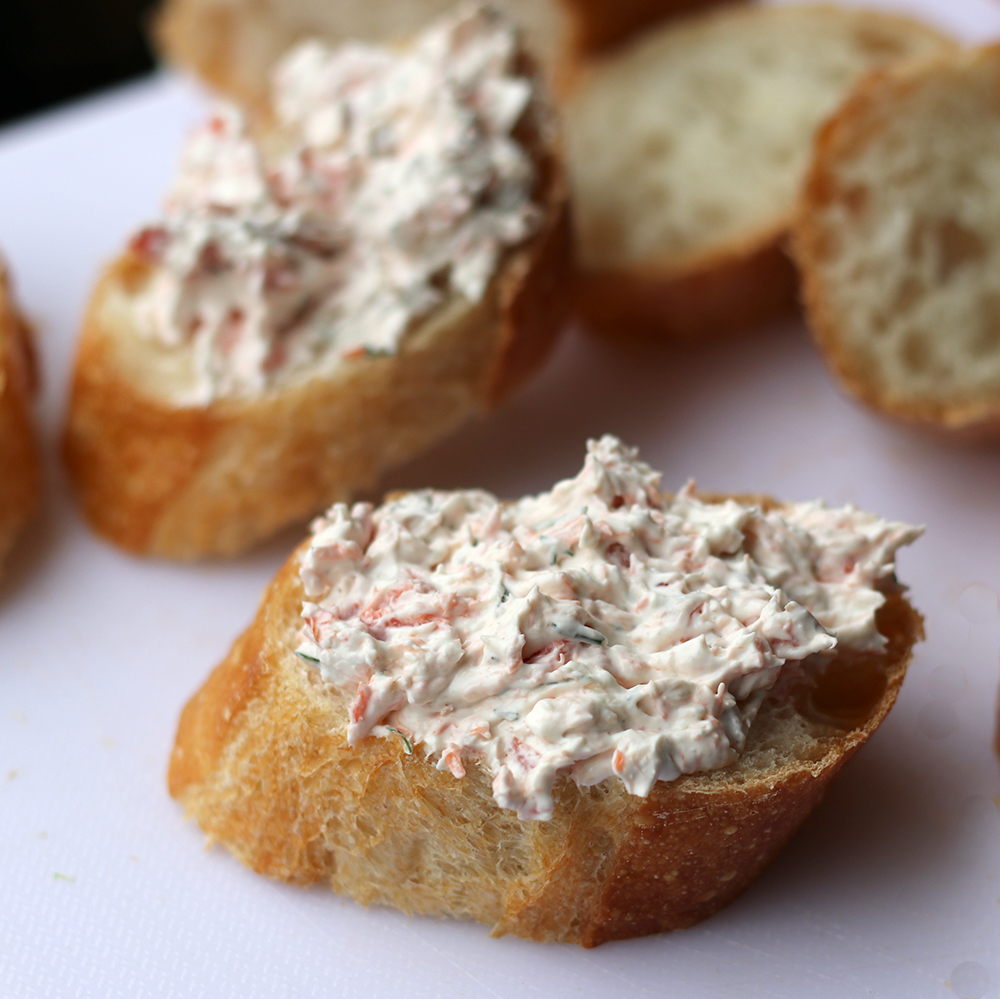 spread on sliced baguette