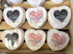packages of cheese that are shaped like hearts