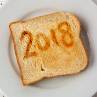 toast that has 2018 burned in it