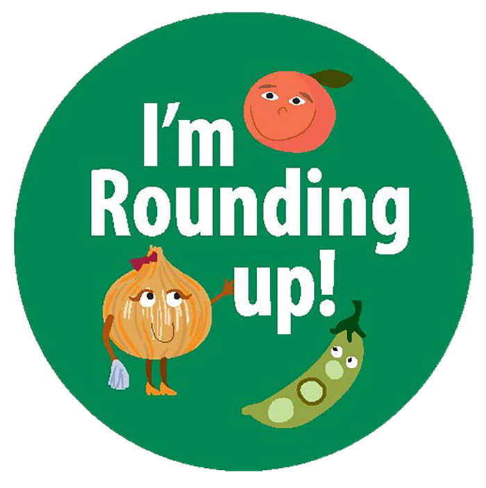 Sticker that says "I'm ronding up"