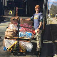 Alex delivering food to IFC